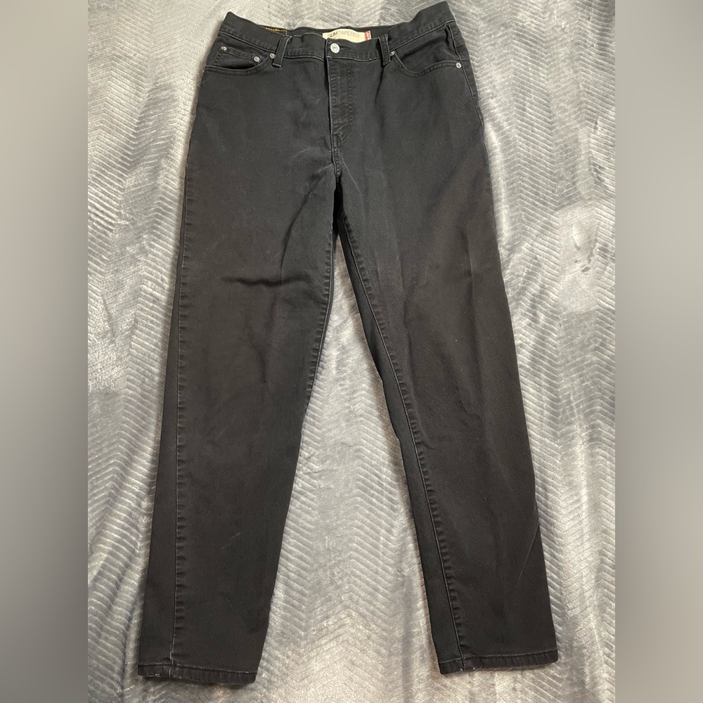 Vtg 2005 Levi’s 512 Slim Tapered Distressed Black Stretch Jeans 16 M